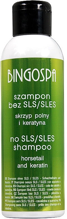 Keratin Hair Shampoo - BingoSpa Shampoo Without SLES / SLS Keratin — photo N1