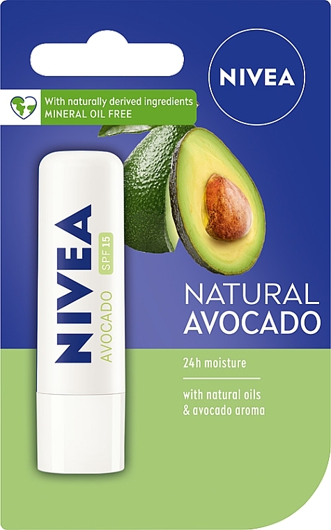 Avocado Lip Balm - Nivea 24H Melt-in Natural Avocado Lip Balm SPF15 — photo N1