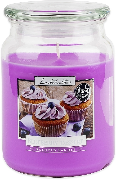 Scented Candle in Jar 'Blueberry Dessert' - Bispol Limited Edition Scented Candle Blueberry Dessert — photo N1