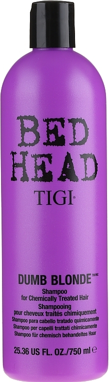 Bleached & Damaged Hair Shampoo - Tigi Bed Head Dumb Blonde Shampoo — photo N3