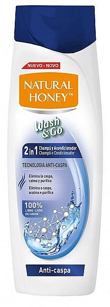 2in1 Anti-Dandruff Shampoo - Natural Honey Wash & Go 2 in 1 Shampoo & Conditioner — photo N2