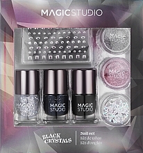 Set, 7 products - Magic Studio Nail Set Black Crystails — photo N2