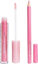 Makeup Revolution Shimmer Lip Kit Pink Lights - Lip Makeup Set — photo N4