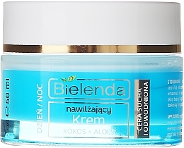 Moisturizing Cream "Coconut & Aloe" for Dry Hair - Bielenda Hydra Care Moisturizing Face Cream Coconut and Aloe Vera — photo N2