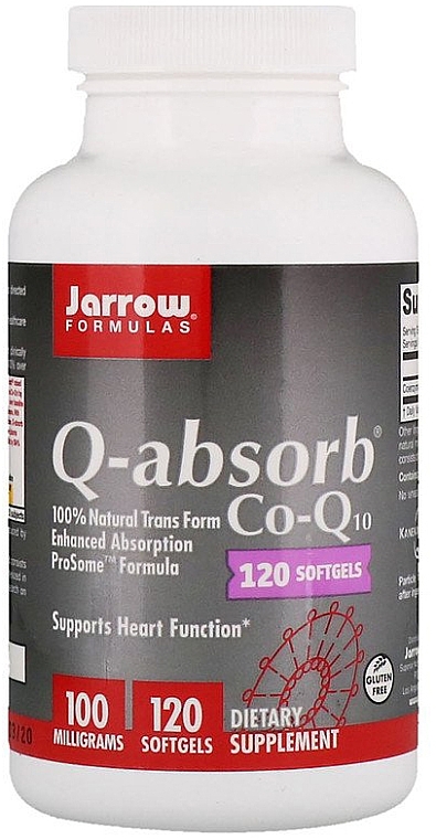 Coenzyme Q10 Softgel Capsules - Jarrow Formulas Q-Absorb 100 mg — photo N2