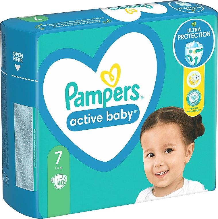 Diapers 'Active Baby' 7 (15 + kg), 40 pcs - Pampers — photo N15