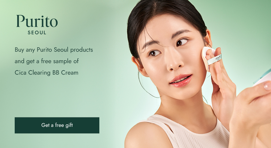 Buy any Purito Seoul products and get a free sample of Cica Clearing BB Cream