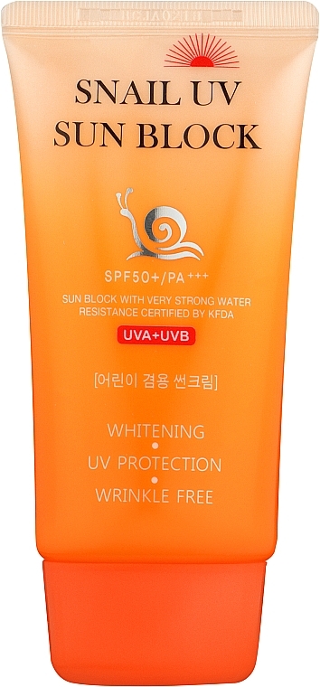 Sunscreen with Snail Mucin SPF 50+/PA+++ - Jigott Snail UV Sun Block SPF 50+/PA+++ — photo N1