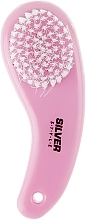 Fragrances, Perfumes, Cosmetics Pedicure Brush & Pumice, STK-63, pink - Silver Style