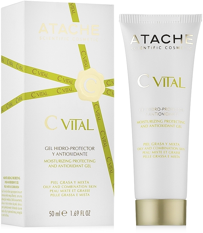 Moisturizing & Protective Antioxidant Gel for Oily & Combination Skin - Atache C Vital Cream-Gel Oily & Combination Skin — photo N1