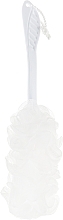 Fragrances, Perfumes, Cosmetics Massage Bath Sponge 9110, with long handle, 45 cm, white - Titania