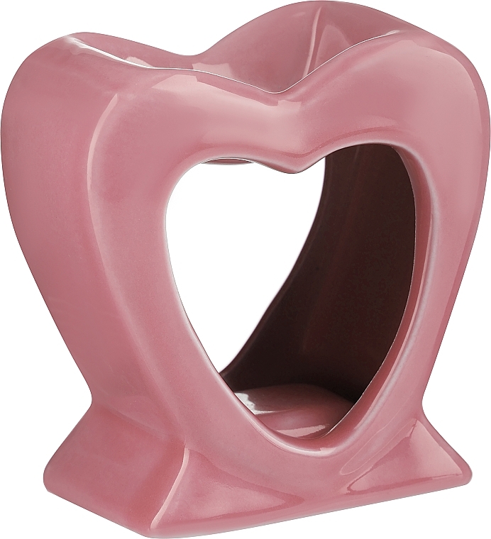 Heart Ceramic Aroma Lamp, pink - Home Nature — photo N1