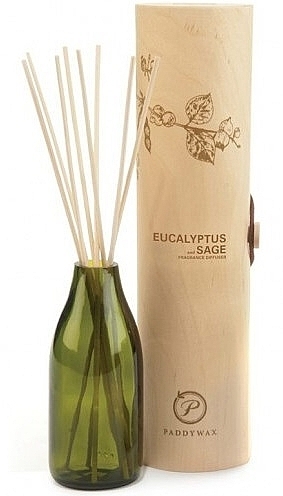Reed Diffuser 'Eucalyptus & Sage' - Paddywax Eco Green Diffuser Eucalyptus & Sage — photo N1