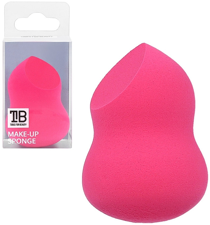 Makeup Sponge, pink - Tools For Beauty Gourd Oblique Cut Pink — photo N1