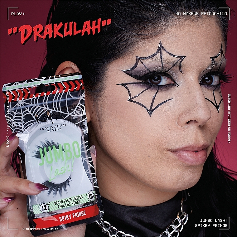 False Eyelashes - NYX Professional Makeup Halloween Jumbo Lash! Spiky Fringe — photo N8