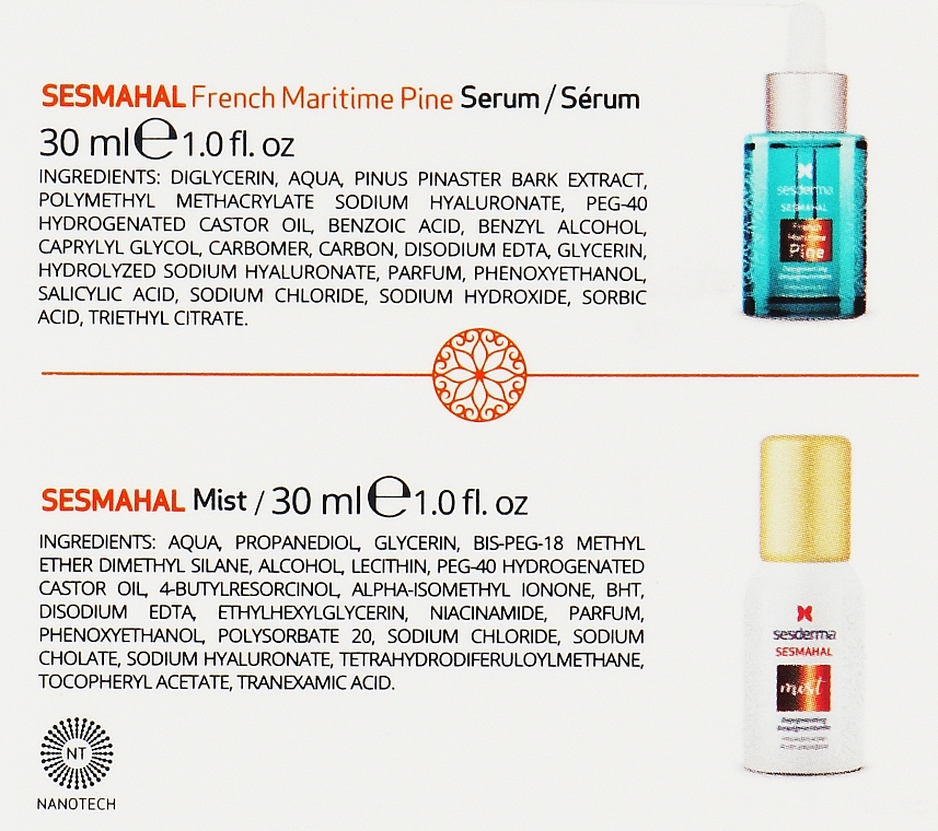 Set - Sesderma Sesmahal French Maritime Pine Serum Bi-Phase System (serum/30ml + mist/30ml) — photo N24