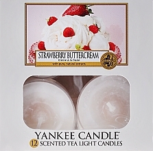 Fragrances, Perfumes, Cosmetics Tea Light Candles - Yankee Candle Scented Tea Light Candles Strawberry Buttercream