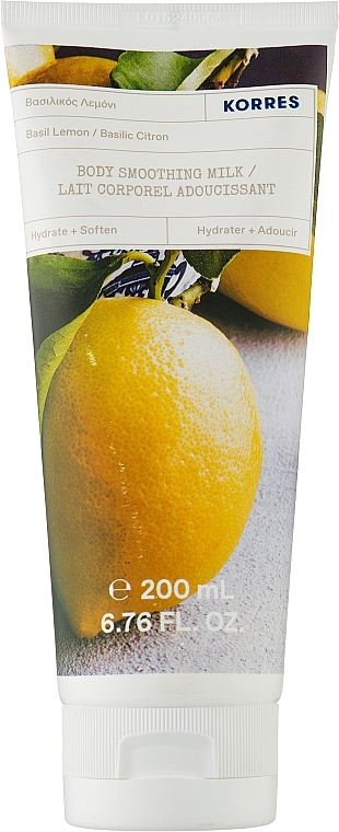 Smoothing Body Milk 'Basil and Lemon' - Korres Basil Lemon Body Smoothing Milk — photo N1