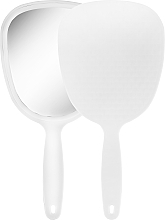 Mirror with Handle 28x13 cm, white - Titania — photo N1