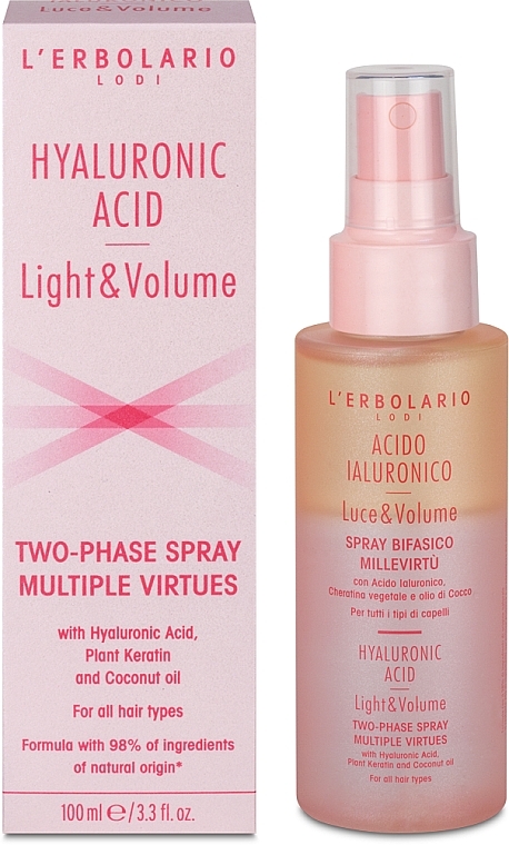 Biphase Hair Spray - L'Erbolario Hyaluronic Acid Two-phase Spray Multiple Virtues — photo N20