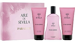 Fragrances, Perfumes, Cosmetics Instituto Espanol Aire de Sevilla Paradise - Set (edt/150 ml + b/cr/100 ml + sh/gel/100 ml)