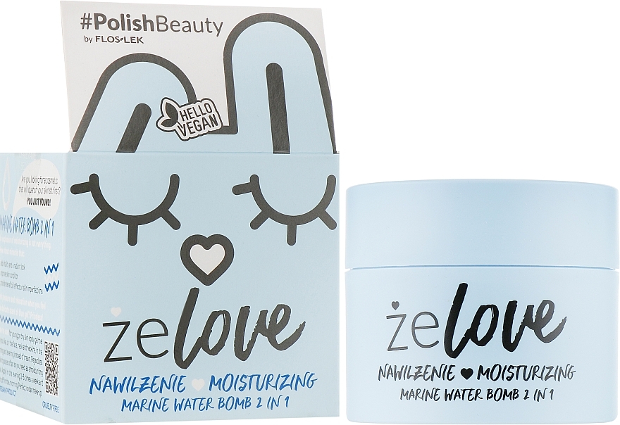 Moisturizing Gel for Face, Neck and Decollete - FlosLek ZeLove Moisturizing Marine Water Bomb 2in1 — photo N12