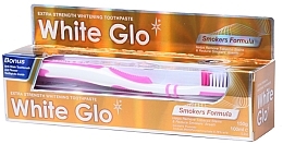 Fragrances, Perfumes, Cosmetics Set "For Smokers", pink toothbrush - White Glo Smokers Formula Whitening Toothpaste (toothpaste/100ml + toothbrush)