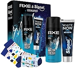 Fragrances, Perfumes, Cosmetics Set - Axe Refreshing (t/past/l/75ml + deo/150ml + socks )