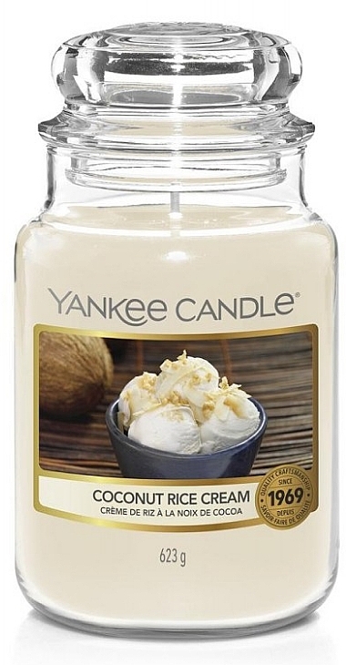 Candle in Glass Jar - Yankee Candle Coconut Rice Cream Votive Candle — photo N1