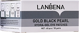 Gold & Black Pearl Hydrogel Eye Patch - Lanbena Gold Black Pearl Collagen Eye Patch — photo N2