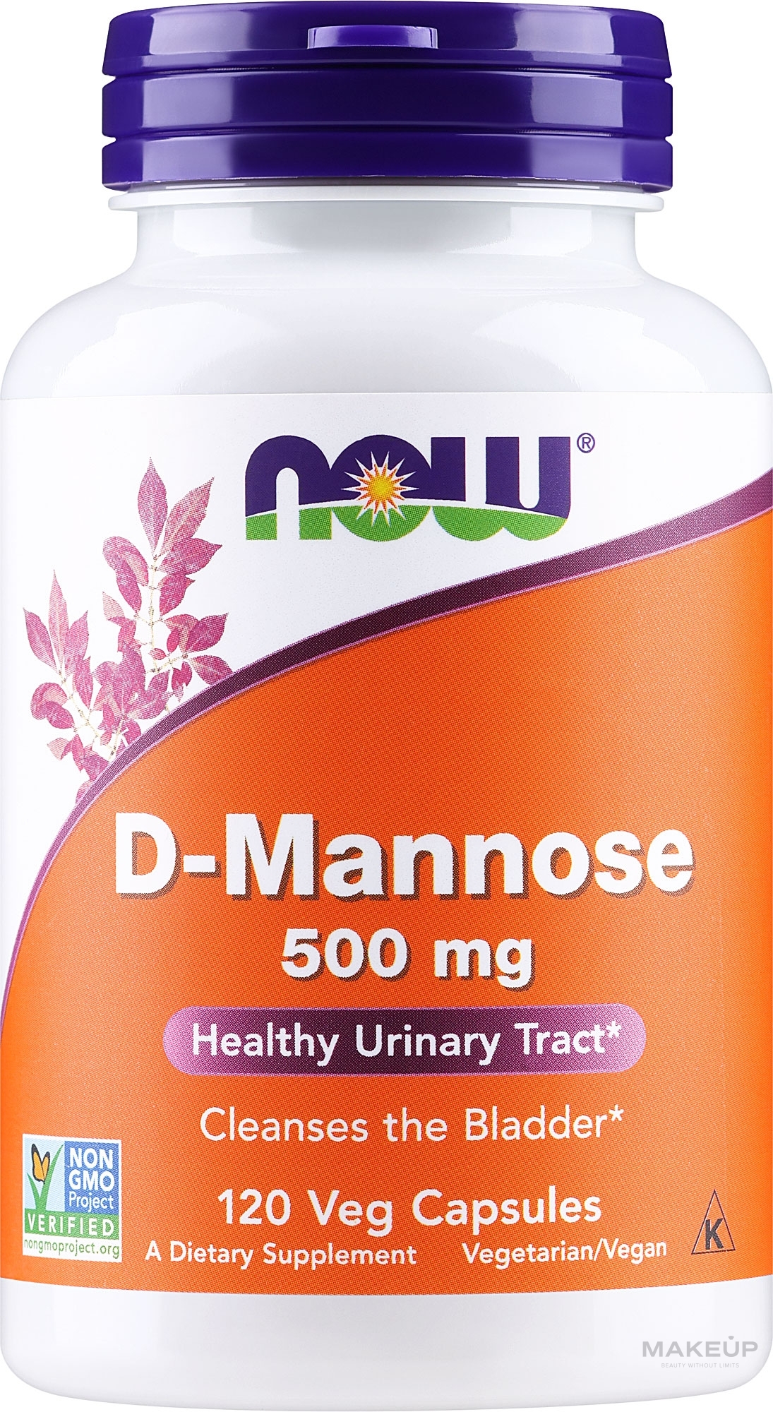 Dietary Supplement, 120 capsules - Now Foods D-Mannose — photo 120 ЊВ.