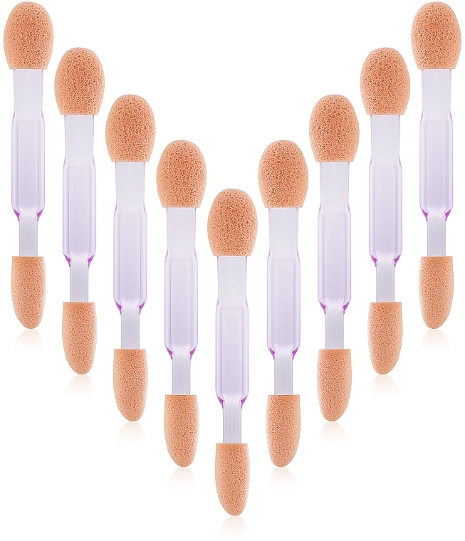 Eyeshadow Applicators SA-03, 6 cm, 10 pcs, lilac - Silver Style — photo N1