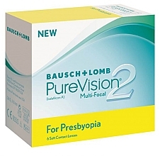 Contact Lenses, curvature 8.6 mm, High, 6 pcs - Bausch & Lomb PureVision 2 Multi-Focal — photo N2