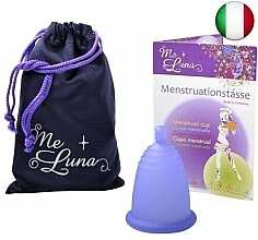 Menstrual Cup with Ball, size L, dark purple - MeLuna Sport Menstrual Cup Ball — photo N1