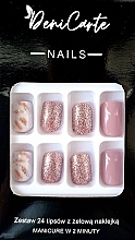 Square Nail Tips, 24 pcs. - Deni Carte Nails 7172 — photo N1