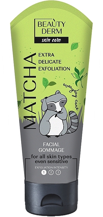 Matcha Tea, Avocado & Bamboo Powder Face Peeling - Beauty Derm — photo N1