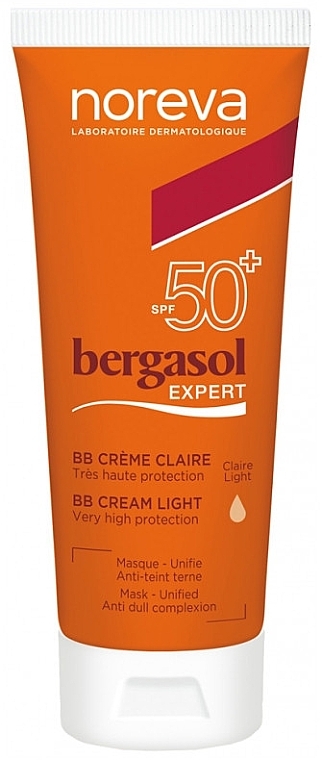 Facial BB Cream SPF50+ - Noreva Laboratoires Bergasol Expert BB Cream Light SPF50+ — photo N2
