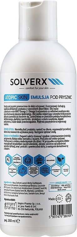 Shower Emulsion - Solverx Atopic Skin Shower Emulsion — photo N2
