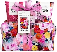 Fragrances, Perfumes, Cosmetics Set - IDC Institute Beauty Flowers Travel Bag (sham/70ml + shawer/gel/100ml + b/lot/70ml+ bag)