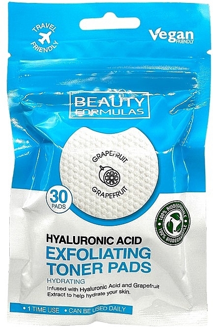 Hyaluronic Acid Exfoliating Toner Pads - Beauty Formulas Hyaluronic Acid Exfoliating Toner Pads — photo N1