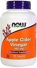 Dietary Supplement "Apple Cider Vinegar", 450mg - Now Foods Apple Cider Vinegar — photo N1