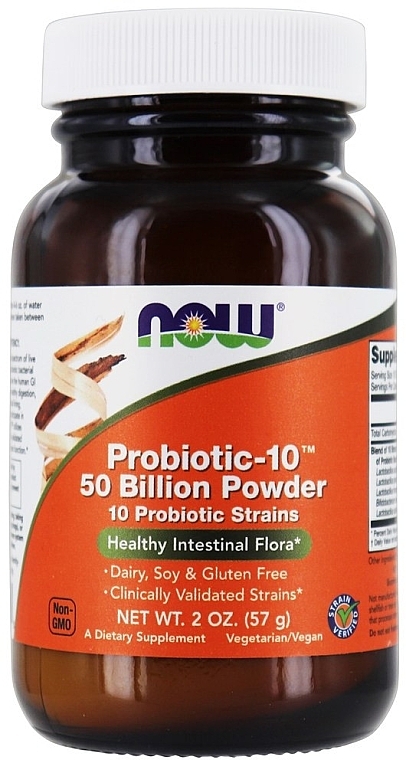 Probiotic-10, 50 billion, powder - Now Foods Probiotic-10, 50 Billion Powder — photo N3