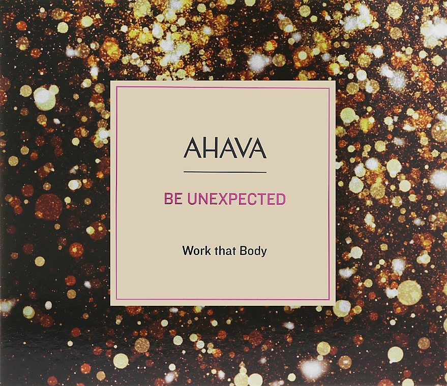 Set - Ahava Be Unexpected Holiday 2023 Work That Body Set (h/cr/100ml + b/lot/100ml + sh/gel/100ml + f/ser/sample/0.5ml) — photo N1