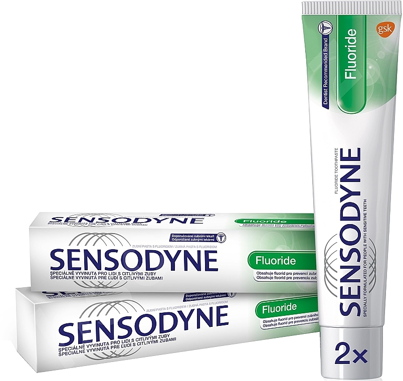 Set - Sensodyne Fluoride (toothpaste/2x75ml) — photo N1