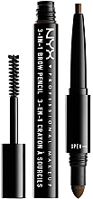 Fragrances, Perfumes, Cosmetics Multifunctional Eyebrow Pencil - NYX Professional Makeup Cosmetics 3-in1 Brow Pencil