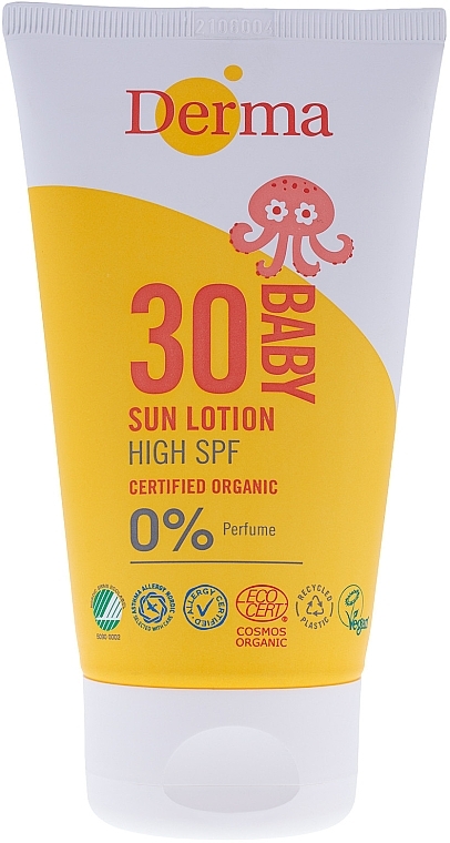 Sun Cream for Kids SPF 30 - Derma Eco Baby Mineral SPF 30 — photo N3