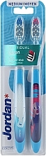 Toothbrushes, medium, transparent-blue with pictures - Jordan Individual Clean Medium — photo N1