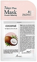 Fragrances, Perfumes, Cosmetics 2-Step Face Mask 'Coconut' - Ariul 7 Days Plus Mask Coconut