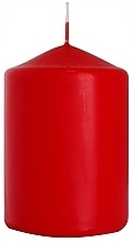 Cylindrical Candle 70x100 mm, red - Bispol — photo N1