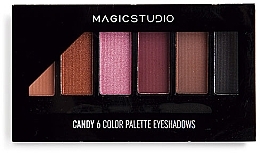 Fragrances, Perfumes, Cosmetics Eyeshadow Palette, pink tones - Magic Studio Black Nudes 6 Color Eyeshadow Palette